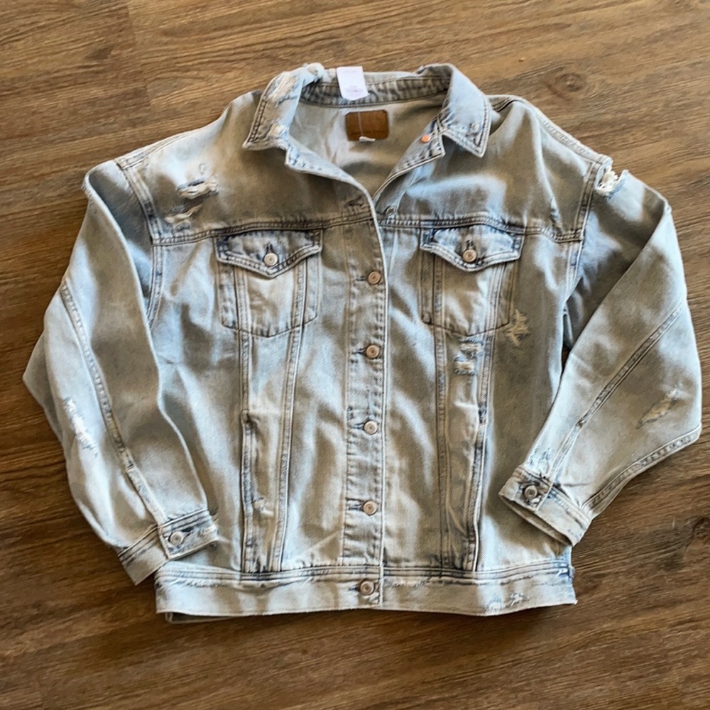 American Eagle Ripped Demin Jacket - Size M